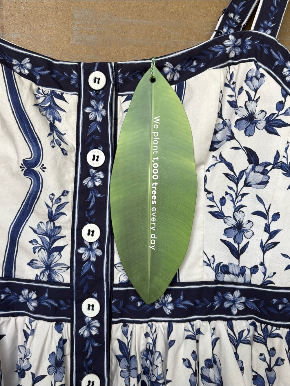 Farm Rio NWT Porcelain Garden Mini Dress Boho Preppy Tropical Womens M - Picture 3 of 9